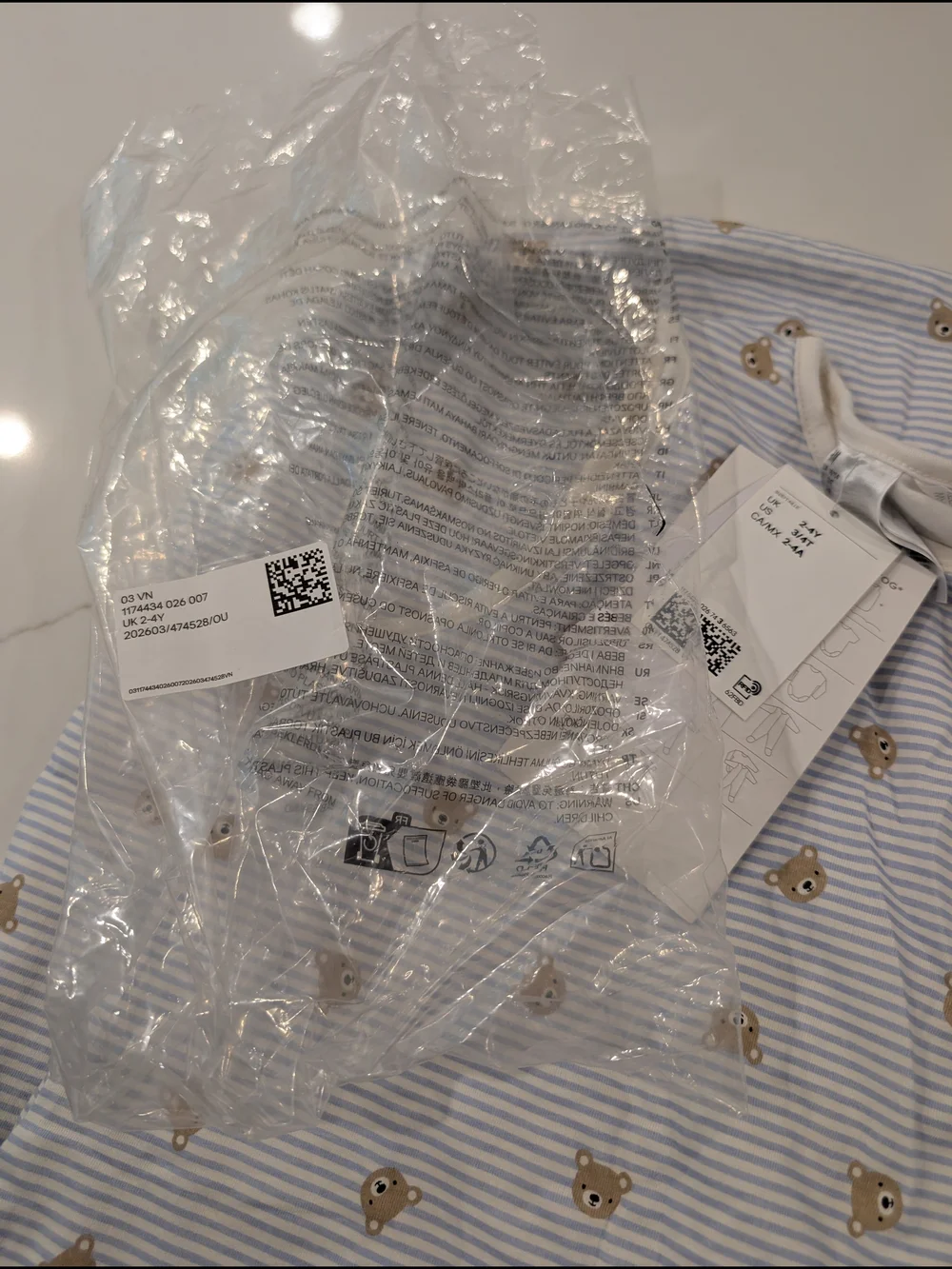 H&M soft striped